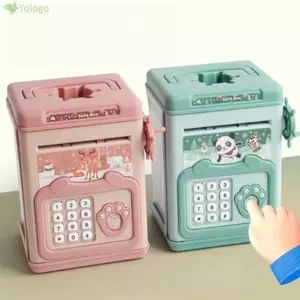 Máy ATM YOLOGO, Dung Tích Lớn Âm Nhạc Hoạt Hình Tiền Ngân Hàng, Đồ Chơi Trẻ Em Vân Tay Mật Khẩu Ngân Hàng Tiền Mặt Dễ Thương Quà Tặng Giáng Sinh
