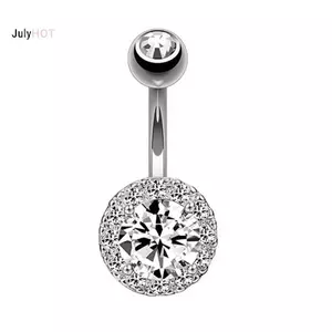 JULYHOT Tinh Tế Zircon Bellybutton Móng Tay Thép Không Gỉ Gợi Cảm Rốn Bụng Nút Nhẫn Gợi Cảm Rốn Xuyên Thanh Bụng Nhẫn Xuyên Trang Sức Massivedeals