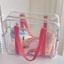 Túi đựng bãi biển PVC trong suốt hàng đầu có tay cầm màu hồng Túi đeo vai 35 x 26 cm Bể bơi Đóng gói Khu nghỉ mát Sử dụng Đi biển mùa hè Ca