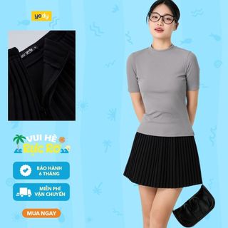 Chân váy xếp ly nữ YODY váy ngắn xoè, có có lớp lót, trẻ trung CVN7166