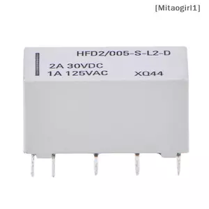 Rơle chốt cuộn dây 5V DPDT 30VDC 2A 1A 125VAC HFD2 / 005-S-L2-D realy [Vn]