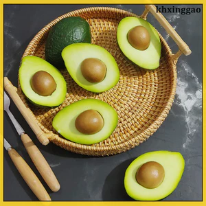 2 Chiếc Trang Trí Bơ Trái Cây Nhân Tạo Mô Phỏng Và Rau Củ 9.30X6.50X5,00CM khxinggao