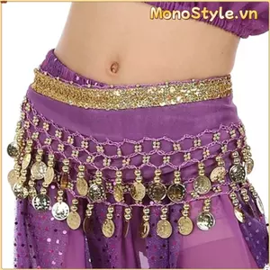 Đồng xu kim loại và khăn voan thời trang, phù hợp cho biểu diễn dancing