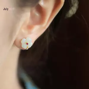 JULYHOT Thời Trang Giả Ngọc Luy Bốn Lá Cỏ Ba Lá Bông Tai Dành Cho Nữ Cô Gái Tinh Tế Retro Thiết Kế Bông Tai Dự Tiệc Trang Sức Quà Tặng Massivedeals