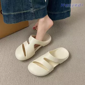 Cầu trượt đi biển WANYEDI, Dép đi trong nhà chống trượt phong cách Hàn Quốc, Cầu trượt thông thường nhẹ EVA thoáng khí cho các hoạt động ngoài trời