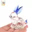 1 Thỏ Thủy Tinh Động Vật Thỏ Tượng Pha Lê Tượng Điêu Khắc Hình Trang Trí Thủ Công Đồ Trang Trí Vườn Thu Nhỏ Trang Trí ELWW