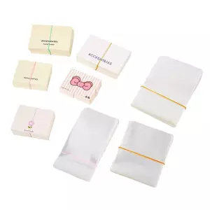Bộ 50 thẻ bìa cứng trưng bày phụ kiện tóc dễ thương, nhãn thẻ, túi đựng kẹp tóc miệng phẳng, thẻ treo thủ công, paage [Mina]