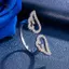Nhẫn có thể điều chỉnh đôi cánh thiên thần dành cho nữ Micro Inlay Thiết kế rỗng Quà tặng trang sức thời trang độc đáo cho bữa tiệc và trang phục hàng ngày [Mina]
