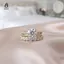 Bộ 3 Chiếc Nhẫn Zircon Pha Lê 5 Móng Vuốt Sang Trọng Cho Nữ Cưới Thời Trang Quyến Rũ Bộ Trang Sức Phụ Kiện Mới
