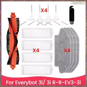 Dành Cho Everybot 3i / 3i R-R-EV3-3i Máy Hút Bụi Linh Kiện Thay Thế Con Lăn Bàn Chải Bên Bàn Chải Lọc Cây Lau Vải