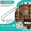 Giá đỡ cốc rượu sâm panh thủy tinh có vít (Bạc)