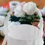 Lãng Mạn Trắng Satin Nơ Hoa Cô Gái Giỏ Tiệc Cưới