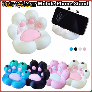 Giá đỡ điện thoại ROOMYCO Cat Pad, Giá đỡ điện thoại móng vuốt vui nhộn bền bỉ, Giá đỡ điện thoại di động in trang trí máy tính để bàn dễ thương cho người sắp xếp máy tính để bàn