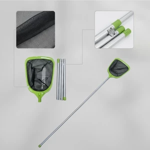 Skimmer bể bơi với lưới làm sạch bể bơi đa phần cực nhôm có tay cầm khô nhanh không thấm hút cho bể bơi, ao