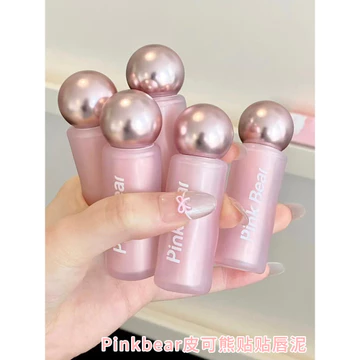 Pico Bear pinkbear Dán Bùn Ánh Sáng Sương Màu Giữ Môi Bùn Men Kẹo Ánh Sáng Son Môi Bơ Gấu Chắc Chắn Son Bóng