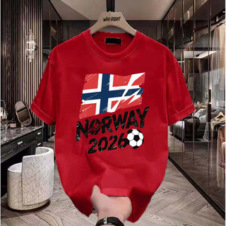 COD✅(Hồ Chí Minh)🚚 Áo thun nam bóng đá Norway 2026 Oversize HOT