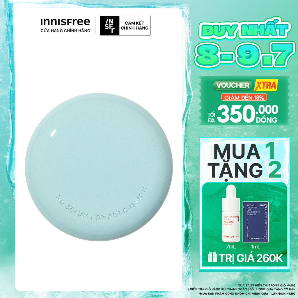 Phấn nước kiềm dầu SPF 29 PA++ innisfree No Sebum Powder Cushion 14g