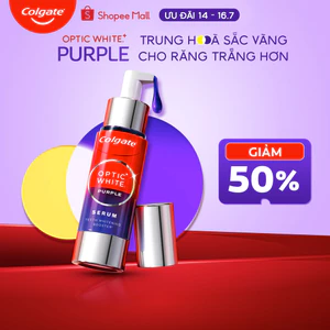 Tinh chất trắng răng tăng cường Colgate Optic White Purple Serum-Trung hòa sắc vàng, rạng rỡ tức thì 40ML