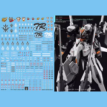 Đề Can Mô Hình Cho 1 / 144 HGUC RX-124 TR-6 Haze 'n Thley II Rah Bộ Dụng Cụ Mô Hình Màu Huỳnh Quang Dán Nước Cho Mô Hình Lắp Ráp DIY