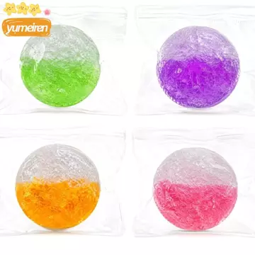 YUMEIREN Quả bóng có thể bóp được, Đồ chơi giảm căng thẳng bằng Gel trí nhớ siêu mềm, Đồ chơi thần tài giác quan có họa tiết thời trang có thể đúc được Đồ chơi làm dịu