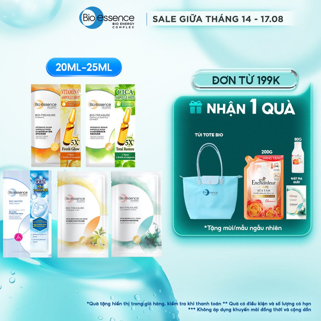 Mặt Nạ Bio-essence Tảo Biển Jeju Dưỡng Da Ẩm Mượt 25ml