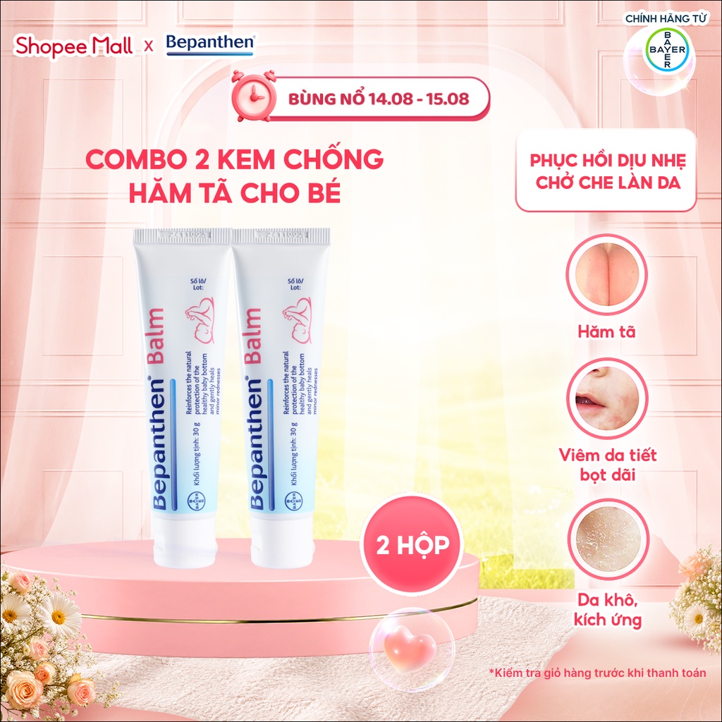 Combo 2 Kem Chống Hăm BEPANTHEN Balm Dạng Kem Mỡ Tuýp 30G