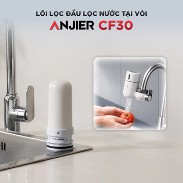 Lõi Lọc Dành Cho Đầu Lọc Nước Tại Vòi ANJIER CF30 | Công ghệ APCM-Thép không gỉ 304-Gốm Ceramic-Bông PP-Than hoạt tính