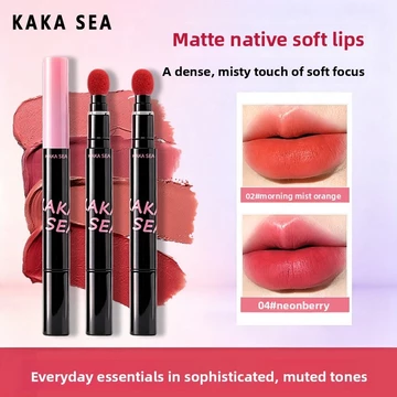 KAKA SEA Son lì Son tint màu tự nhiên lâu trôi không lem dạng kem trắng Hàn Quốc