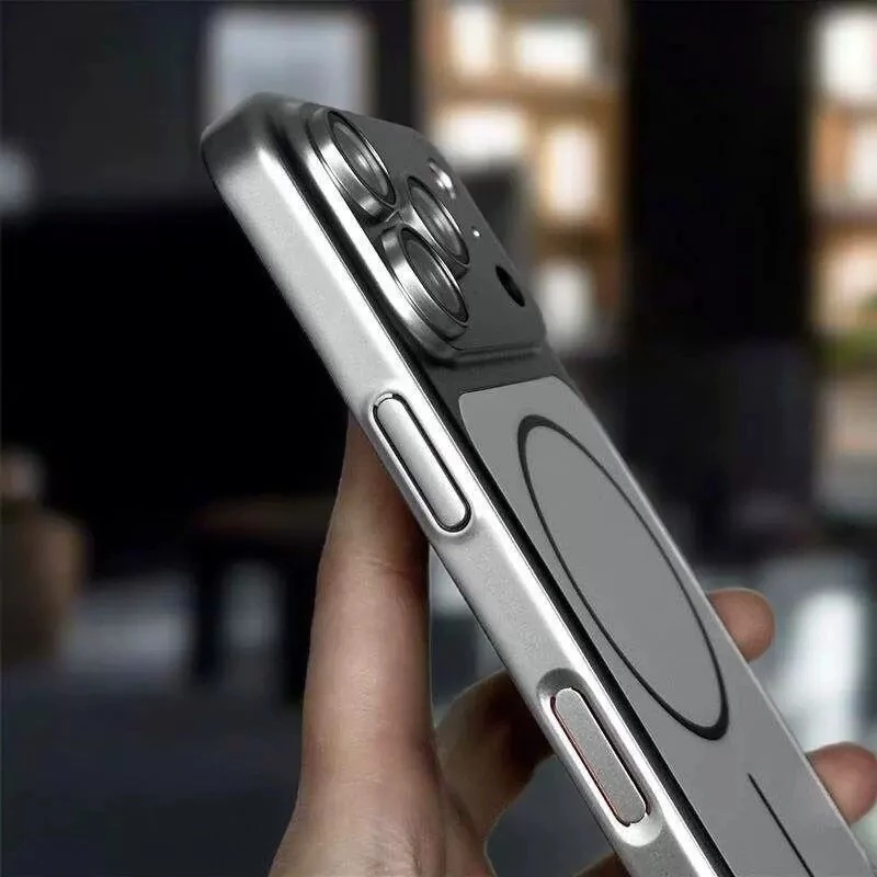 Thay đổi sang 18 pro max Ốp điện thoại iPhone 17 16 15 14 13 pro max 18Pro Ốp điện thoại sạc không dây từ tính có nắp ống kính máy ảnh bảo hiểm toàn diện Ốp điện thoại cứng mờ chống sốc