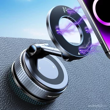 Giá đỡ điện thoại ô tô từ tính chân không - Giá đỡ điện thoại có thể gập lại với giá đỡ hợp kim, lực hút mạnh & xoay 360 độ ° Xoay được, tương thích với Magsafe, giá đỡ điện thoại đa năng cho ô tô của