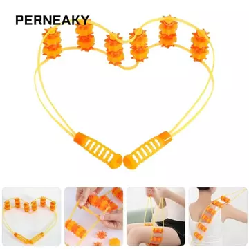 PENEAKY Thể Dục Massage Con Lăn Hạt, Máy Mát Xa Cơ Cổ Vai Đa Năng Máy Mát Xa Lưng, Dụng Cụ Con Lăn Massage Tay Kéo Lưng Con Lăn