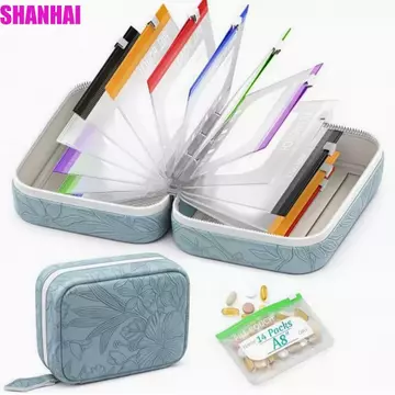SHANAI 7 / 14 chiếc Túi đựng thuốc chống nước, Hộp đựng thuốc 7 ngày chống rò rỉ di động, Hộp đựng thuốc có khóa kéo mã màu Túi đựng thuốc hàng tuần chống ẩm Túi đựng thuốc hàng ngày mang theo hàng ng