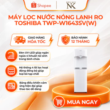 Máy lọc nước Toshiba RO nóng lạnh TWP-W1643SV(W) l Hệ thống 4 lõi lọc cao cấp l Đèn UV diệt khuẩn - Bảo hành 12 tháng