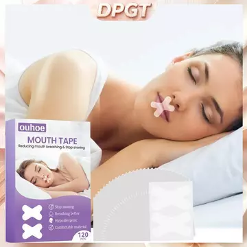 [DPGT] 120 Cái Băng hít thở miệng chống ngáy Dải thở trong suốt Hỗ trợ ngừng ngáy Miếng dán mũi Thiết bị ngủ tốt Miếng dán môi