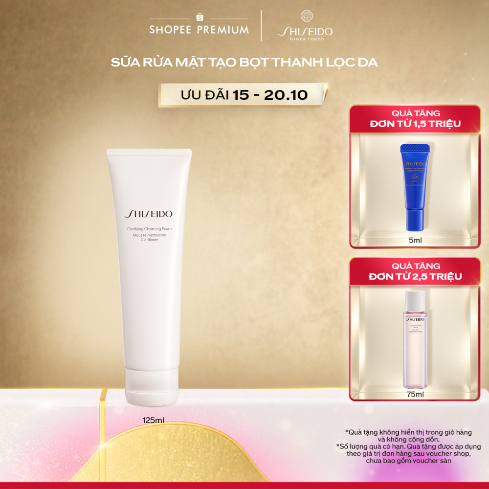 Sữa rửa mặt tạo bọt thanh lọc da SHISEIDO Clarifying Cleansing Foam 125ml