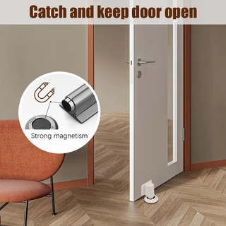 Nút chặn cửa nêm Nút chặn cửa từ tính 2026 cho đáy cửa Không cần khoan chốt chặn cửa vô hình cho cửa bên trong Cửa từ tính hạng nặng Bắt giữ để giữ cửa mở vải hợp kim nam châm nhỏ gọn