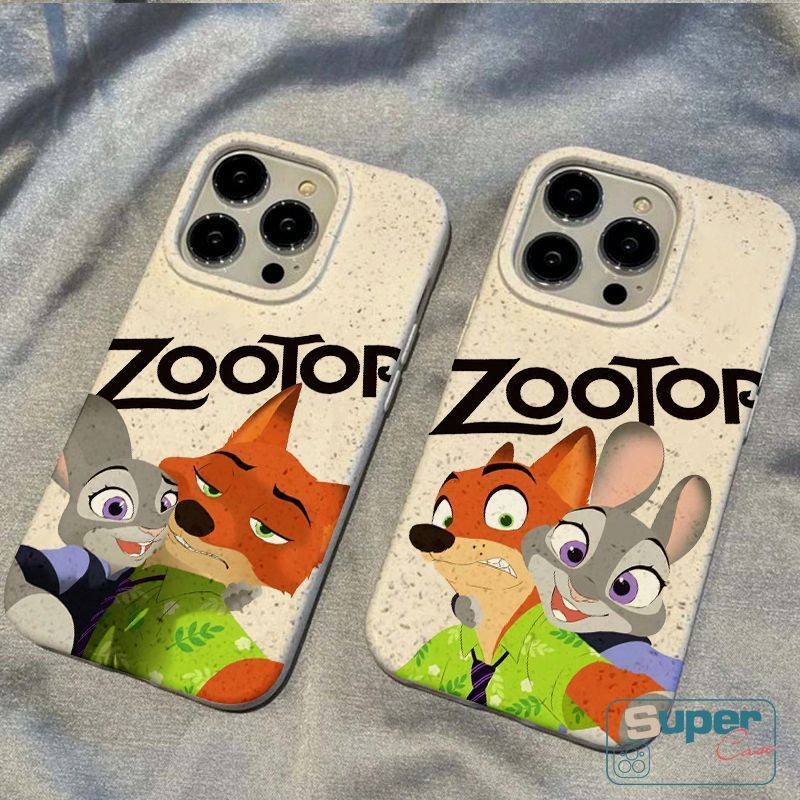 Ốp Lưng Tương Thích Cho IPhone 17 11 15 13 16 Pro Max Air XR 14 12 Pro Max X XS Max 17 7 13 12 16 Pro 16 8 14 15 6s Plus SE 2020 Cặp Đôi Hoạt Hình Dễ Thương Zootopia Fox Vỏ mềm hình thỏ