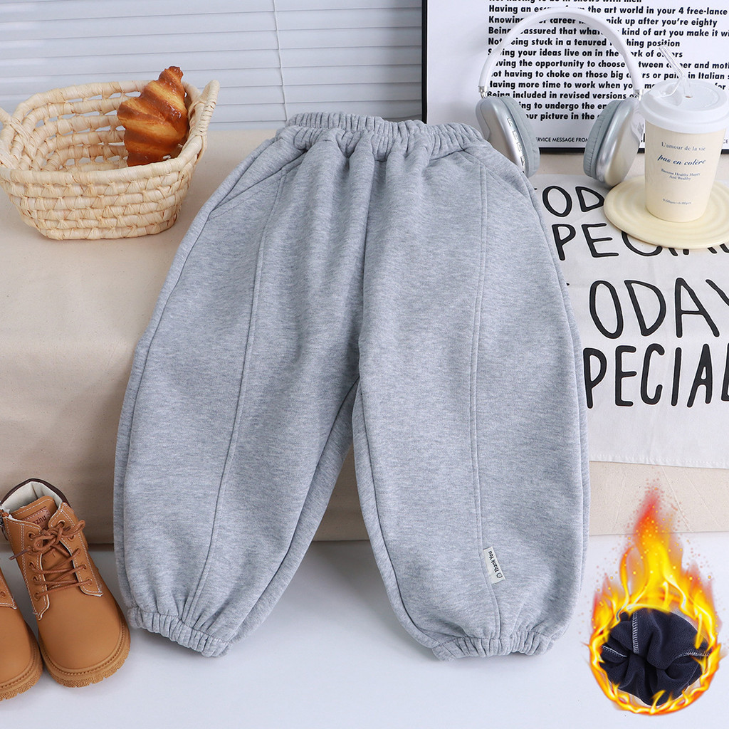 ​Trẻ Em Lông Cừu-Fleepants Thu Đông Cotton Dây Rút Quần Thường Ngày Kích Thước 80-160​ UGY9