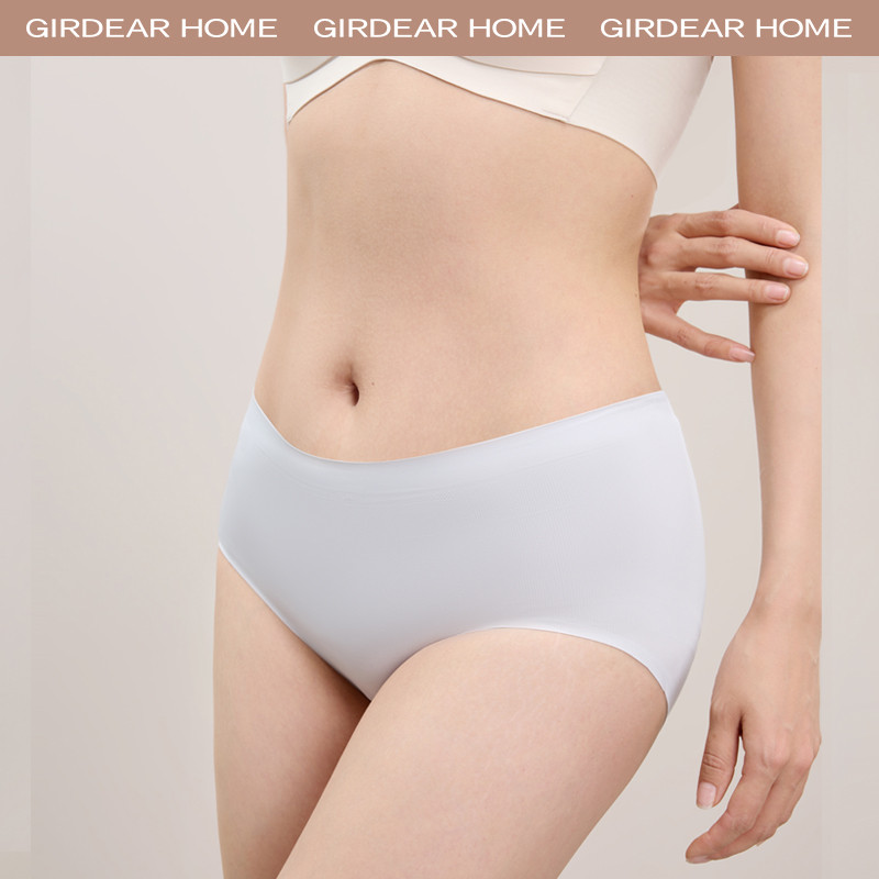 Girdear Home 3Pcs Quần Lót Nữ Siêu Mỏng Thoáng Khí, Co Giãn Cao Với Băng Lụa Liên Mạch, Kháng Khuẩn Và Hỗ Trợ Giảm Mỡ Bụng - Trung Eo Mềm Mại Giảm Dáng,8531AB05