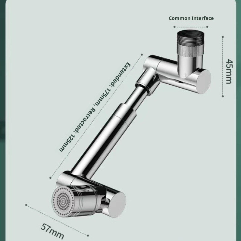 1440° Có thể xoay được Vòi kim loại có thể mở rộng Máy sục khí phòng tắm Vòi phun bong bóng chống nước Vòi lọc vòi tiết kiệm nước mở rộng