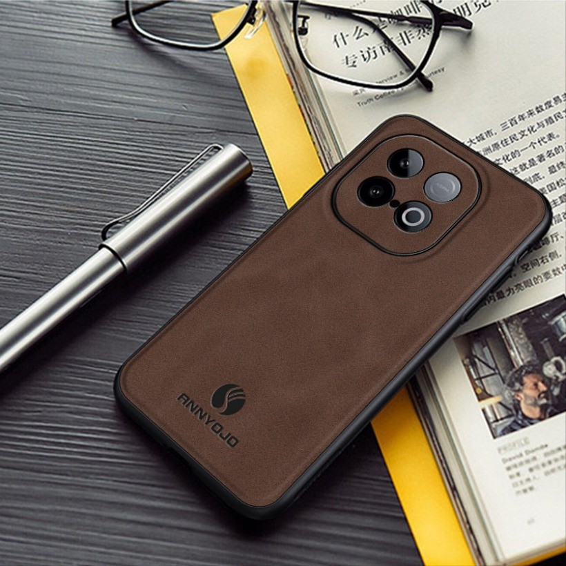 Ốp điện thoại Trơn Mờ Cho Vivo IQOO Z10 Turbo Ốp điện thoại Tích Hợp Tấm Nam Châm Da PU Ốp điện thoại Cứng Mờ Cho IQOO Z10 Turbo Pro 5G