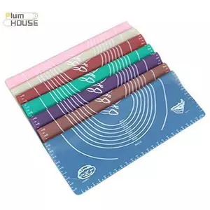 PlumHOUSE Silicone Cán Cắt Thảm Fondant Đất Sét Bánh Ngọt Đóng Băng Bột Bánh Dụng Cụ Sugarcraft VN