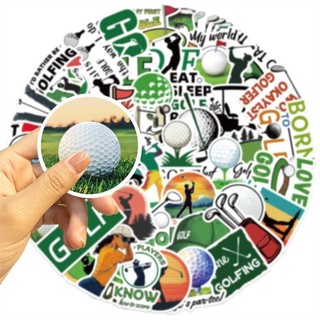 Com * Bộ Nhãn Dán DIY Chủ Đề Golf Gói 50 Decal Trang Trí Quạt Thể Thao Chống Thấm Nước