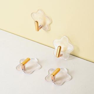 (Giao hàng tại địa phương) 10 chiếc Nhãn dán móc chắc chắn hình ngôi sao trong suốt Không cần khoan cho kệ lưu trữ lối vào Móc áo treo tường