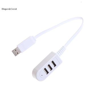 DIAPER & CORED 3 cổng USB 2.0 Bộ chia HUB tốc độ cao đa năng Máy tính xách tay mở rộng cho máy tính để bàn YTH