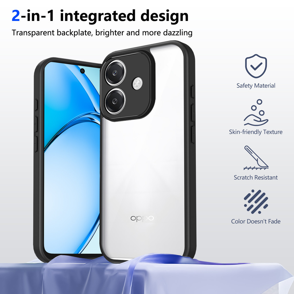 Ốp lưng OPPO A5i Vỏ trong suốt mờ thời trang cho Ốp điện thoại OPPO A5i