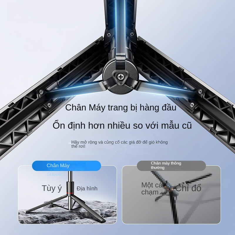 Gậy Tự Sướng 1,8m Chân Ba Chân Ổn Định, PTZ cầm tay，Có Bluetooth Tay Cầm, Phù Hợp Du Lịch & Hoạt Động Ngoài Trời