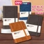 Sổ Tay Bìa Da Mini A7 Cao Cấp Deli - 192 Trang 80gsm - Sổ Da Ghi Chép Kẻ Ngang Chống Nước Viết Nhật Ký