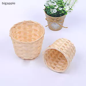 Bigapple Handmade Tre Wier Chậu Hoa Mây Cỏ Biển Giỏ Sắp Xếp Lưu Trữ Cho Sân Vườn RDG