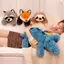 DARON Động Vật Lười Sang Trọng Búp Bê 45cm 60cm Cá Sấu Lông Tơ Đồ Chơi Nằm Gối Cá Sấu Tựa Lưng Búp Bê Ngủ Đồ Chơi Nhồi Bông Racoon Búp Bê Ngủ